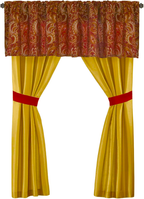 Madison Park Essentials Brystol 24 Piece Comforter Set King Red Faux Silk Jacquard Paisley All Season Bedding