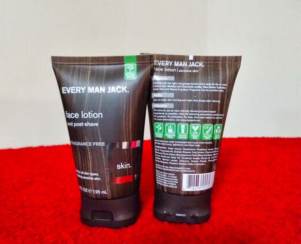 Every Man Jack Face Lotion and Post Shave - Fragrance Free, 4.2 oz