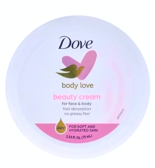 Dove Body Love Beauty Cream for Face & Body – 2.53 fl oz (1 Pack)