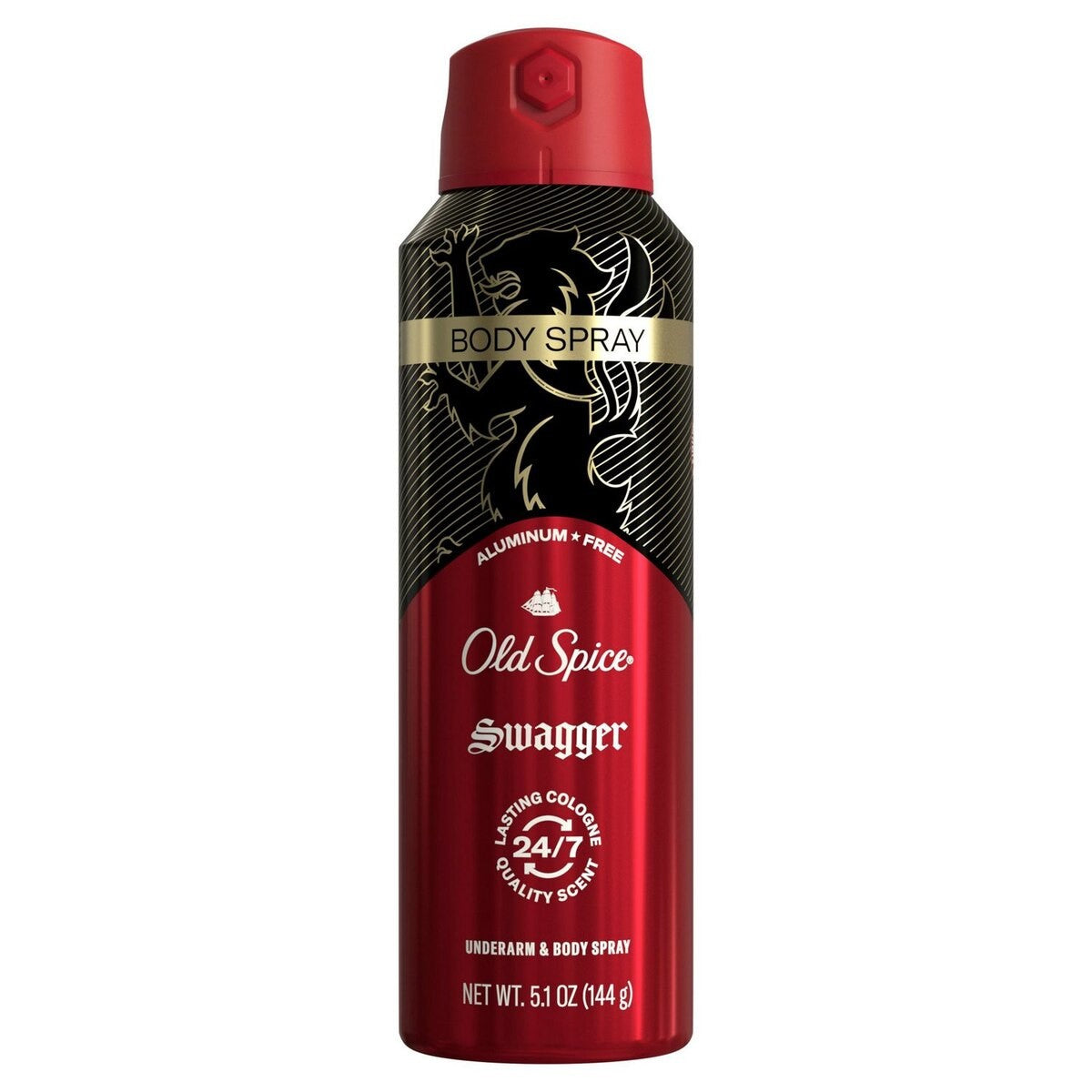 Old Spice Swagger Body Spray – Aluminum-Free, 24/7 Freshness, 5.1 oz