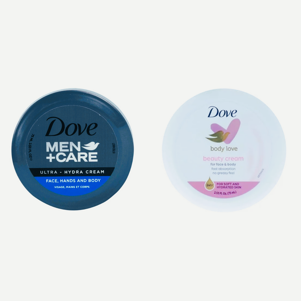 Dove Men+Care Ultra Hydra Cream & Body Love Beauty Creme Duo 75 ml Each (2 Pack)