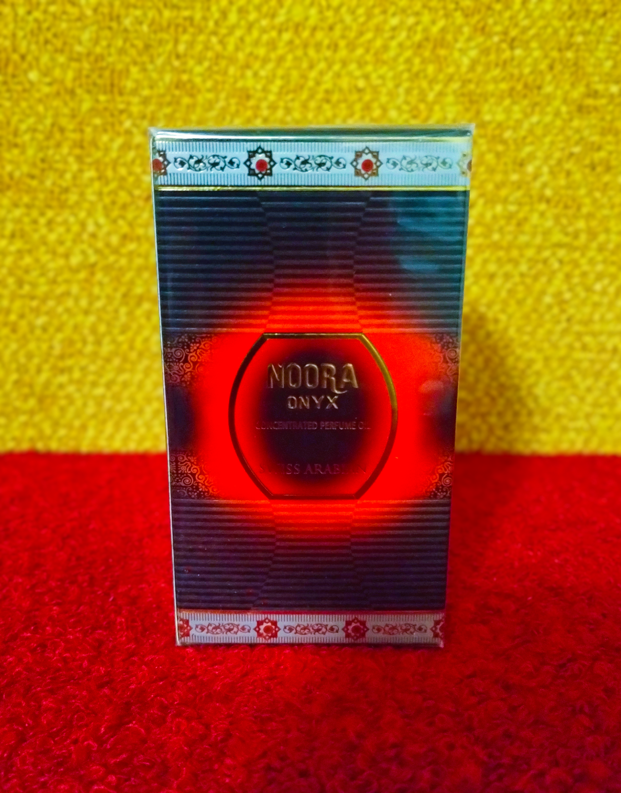 Swiss Arabian Noora Onyx Perfume Oil 0.4oz Alcohol-Free, Rose & Leather Notes