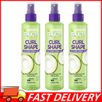 3pk Garnier Fructis Curl Shape Defining Spray Gel for Curly Hair, 8.5 OZ