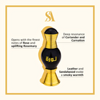 Swiss Arabian Noora Onyx Perfume Oil 0.4oz Alcohol-Free, Rose & Leather Notes