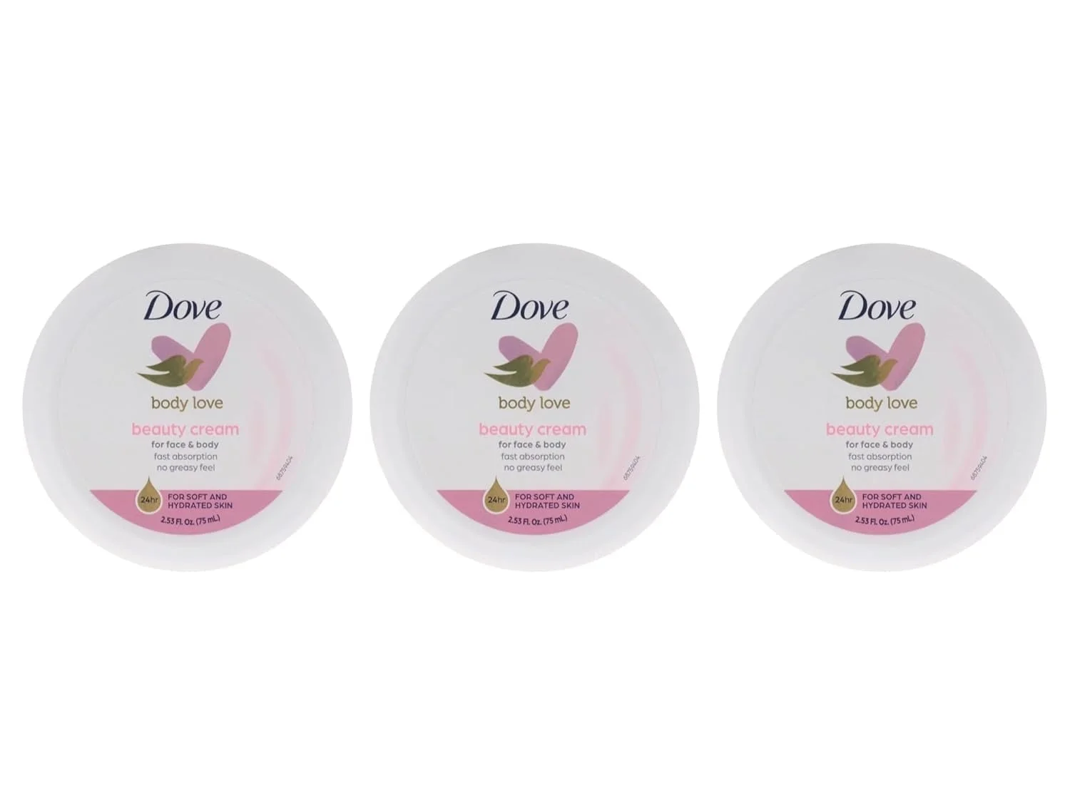 Dove Beauty Love Triple Pack - Body Cream 75 ml Each (3-Pack)