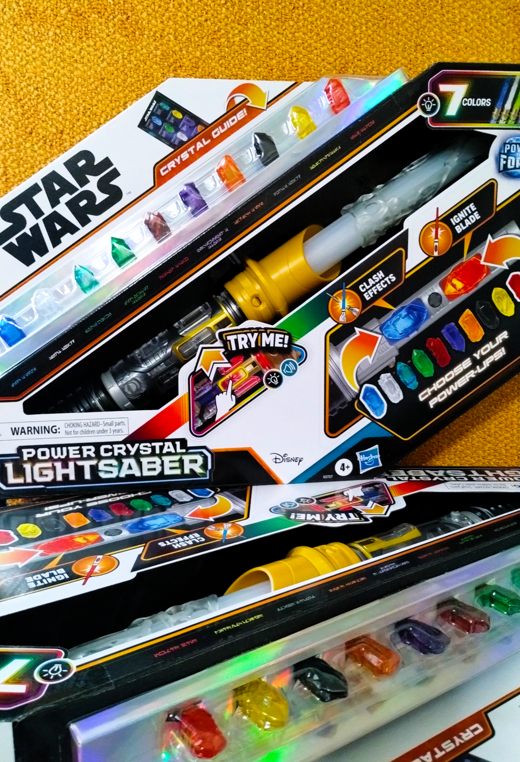 Star Wars Power Crystal Lightsaber 7 Colors with Ignite Blade