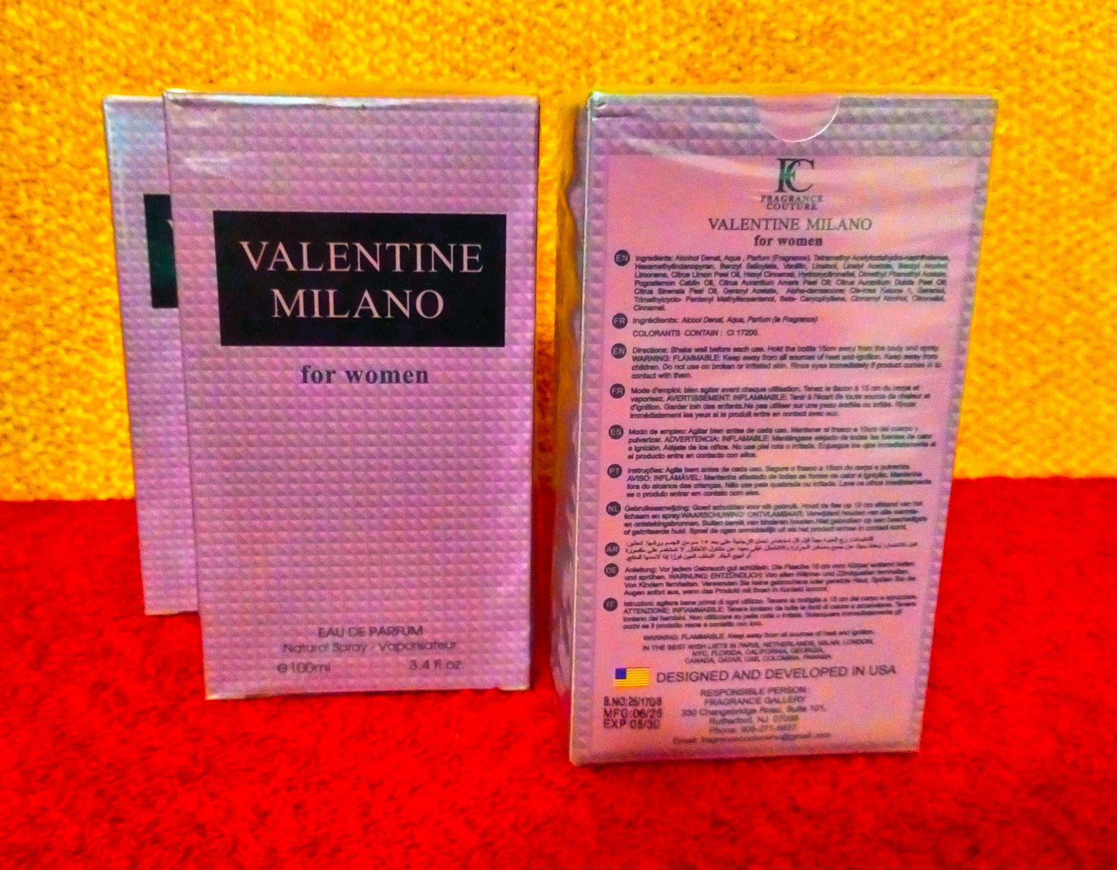 AFLUXE Valentine Milano Women Perfume 3.4 oz Romantic Floral EDP