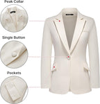 Women's Suit 2 Piece Set Pinstripe Blazer and Bootcut Dressy Pants Set for Work Office Business Outfits - GreatSpace Discounts