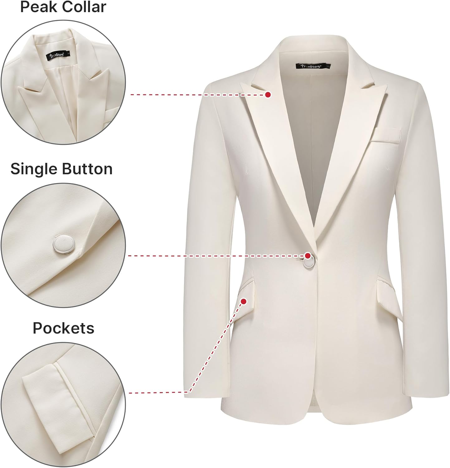 Women's Suit 2 Piece Set Pinstripe Blazer and Bootcut Dressy Pants Set for Work Office Business Outfits - GreatSpace Discounts