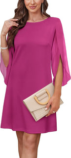RUMIA Womens Cocktail Dresses Flutter Sleeve Wedding Guest Dresses for Women 2025 Trendy