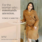 Vince Camuto Winter Coats - Women Double-Breasted Faux Collar Wool Womens Jacket - GreatSpace Discounts