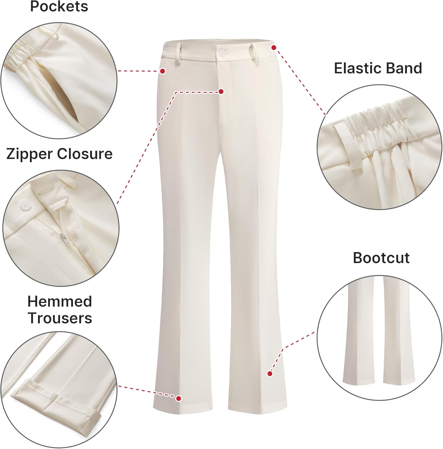 Women's Suit 2 Piece Set Pinstripe Blazer and Bootcut Dressy Pants Set for Work Office Business Outfits - GreatSpace Discounts