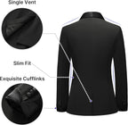 Women's Pants Suit 2 Piece Set Smil Fit Jacket Shawl Sollar Blazer Dress for Women - GreatSpace Discounts