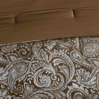 California King 12-piece Reversible Cotton Comforter Set in Brown and Blue - GreatSpace Discounts