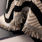 Chenille Sofa Throw Cover, Textured Chevron Decorative Couch Blanket for Living Room