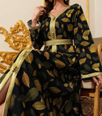 Embroidery Abayas for Women Muslim Moroccan Floral Maxi Kaftan Dress Arabic Islamic Dubai Robe Ramadan Prayer Clothes