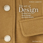 Vince Camuto Winter Coats - Women Double-Breasted Faux Collar Wool Womens Jacket - GreatSpace Discounts