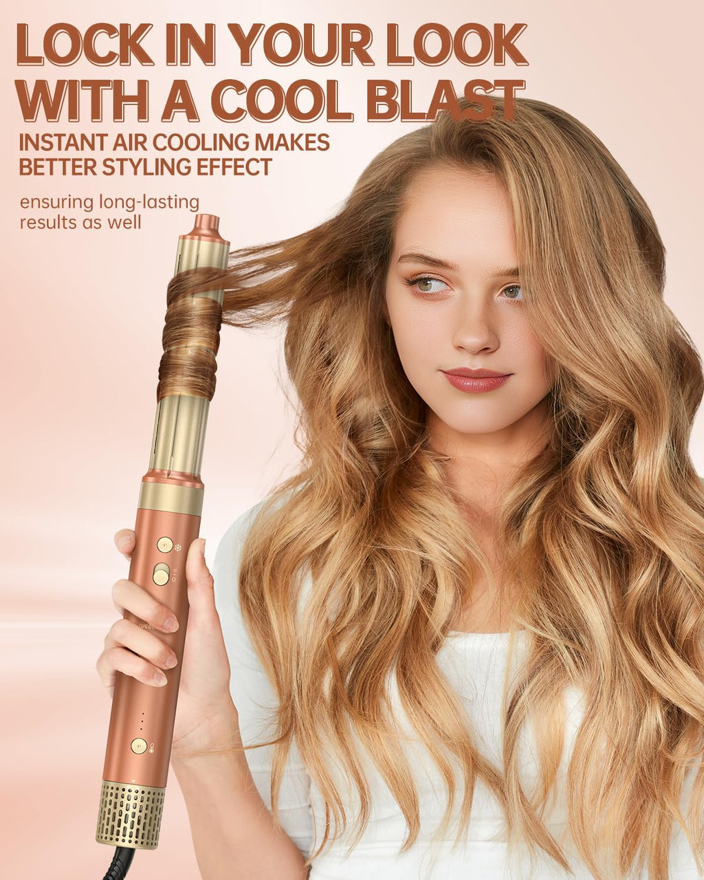 [Dual Voltage] webeauty 6 in 1 Hot Air Styler, High-Speed Negative Ionic Hair Dryer with Auto Curlers, Professional Blow Dryer Brush, Diffuser, Volumizer Multiple Styling, No Heat Damage - GreatSpace Discounts