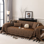 Chenille Couch Throw Cover Decorative Herringbone Sofa Blanket Protector for Couch