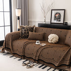 Chenille Couch Throw Cover Decorative Herringbone Sofa Blanket Protector for Couch