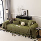 Chenille Couch Throw Cover Decorative Herringbone Sofa Blanket Protector for Couch