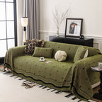 Chenille Couch Throw Cover Decorative Herringbone Sofa Blanket Protector for Couch