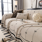 Chenille Couch Throw Cover Decorative Herringbone Sofa Blanket Protector for Couch