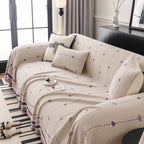 Chenille Couch Throw Cover Decorative Herringbone Sofa Blanket Protector for Couch