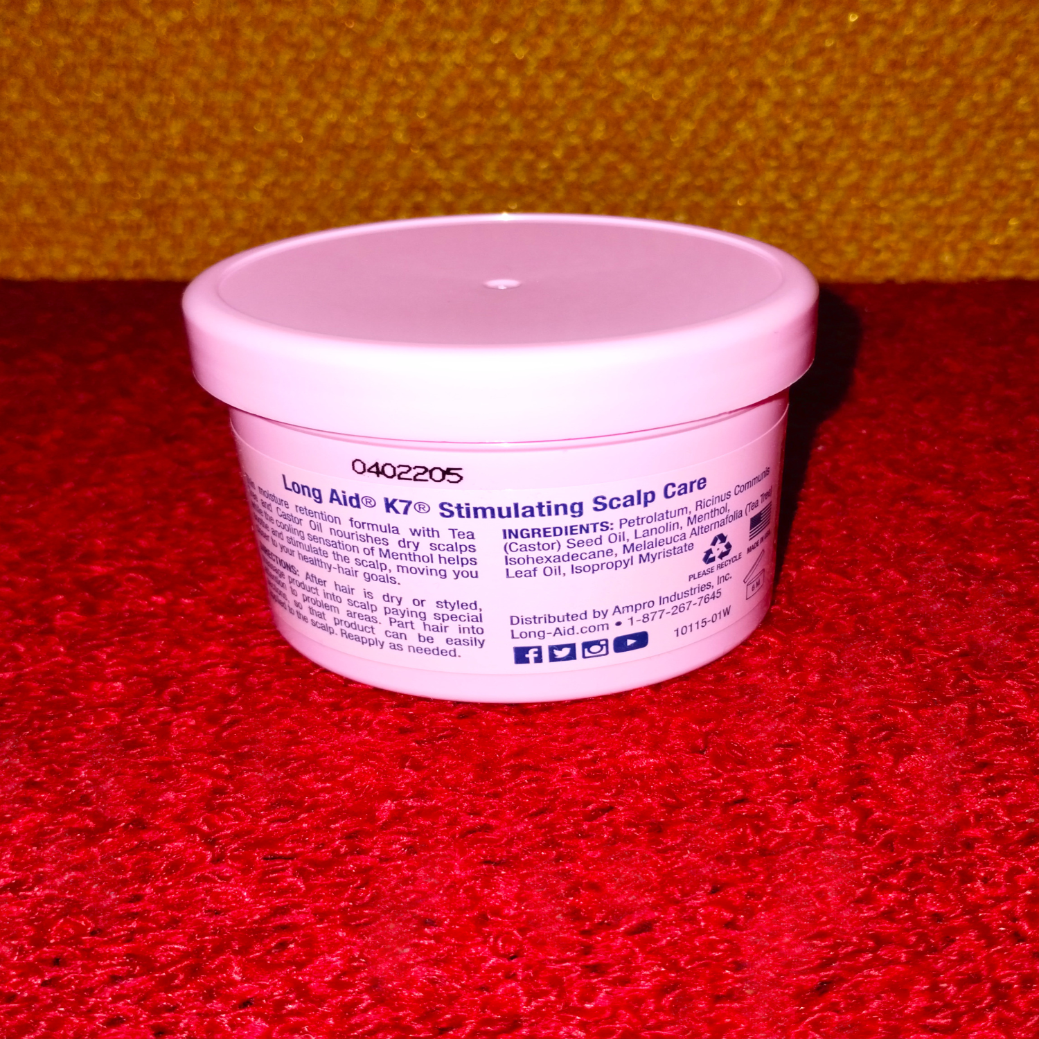 AmPro Long Aid K7 Hair and Scalp Conditioner for Longer, Stronger Hair 4 oz