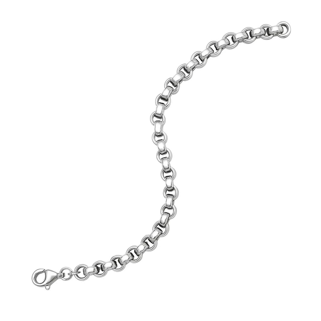 Sterling Silver Rolo Link Bracelet - GreatSpace Discounts