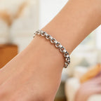 Sterling Silver Rolo Link Bracelet - GreatSpace Discounts