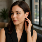 14k White Gold Curve Climber Post Earrings - GreatSpace Discounts