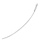 Sterling Silver Round Omega Style Chain Necklace with Rhodium Plating (1.55mm) - GreatSpace Discounts