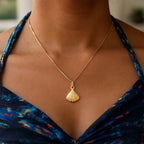 Sea Shell Necklace in 10K Yellow Gold - GreatSpace Discounts