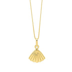 Sea Shell Necklace in 10K Yellow Gold - GreatSpace Discounts