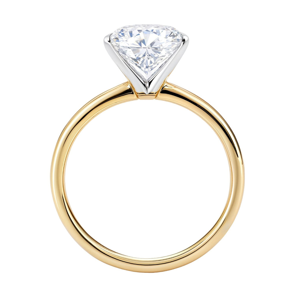 2 Carat Oval Lab Grown IGI G/VS1 Diamond Solitaire Ring in 10K Yellow Gold - GreatSpace Discounts