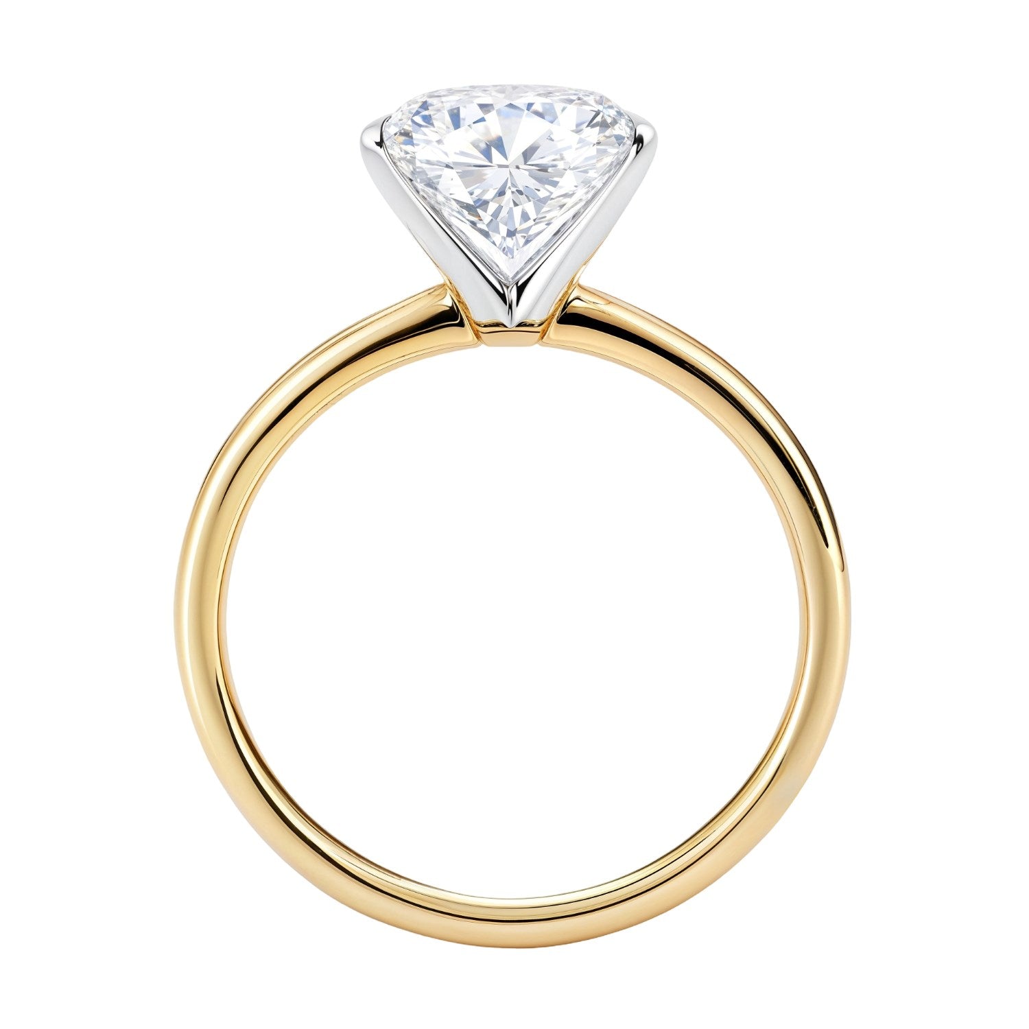 2 Carat Oval Lab Grown IGI G/VS1 Diamond Solitaire Ring in 10K Yellow Gold - GreatSpace Discounts