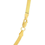 Sterling Silver Yellow Gold Plated Imperial Herringbone Chain (4.20 mm)