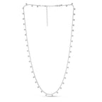 Sterling Silver Rhodium Plated Bead Necklace