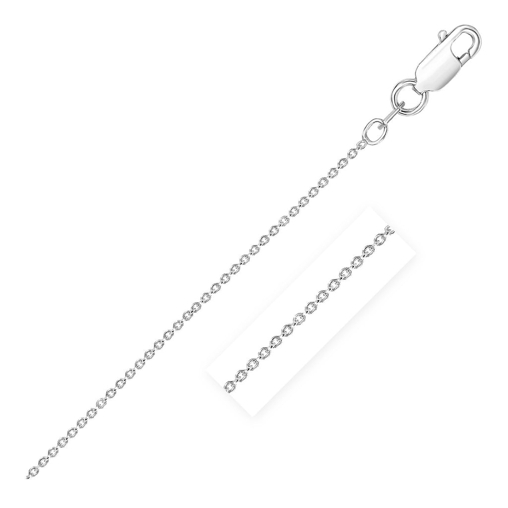 Sterling Silver Rhodium Plated Round Cable Chain (1.80 mm) - GreatSpace Discounts