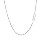 Sterling Silver Rhodium Plated Round Cable Chain (1.80 mm) - GreatSpace Discounts