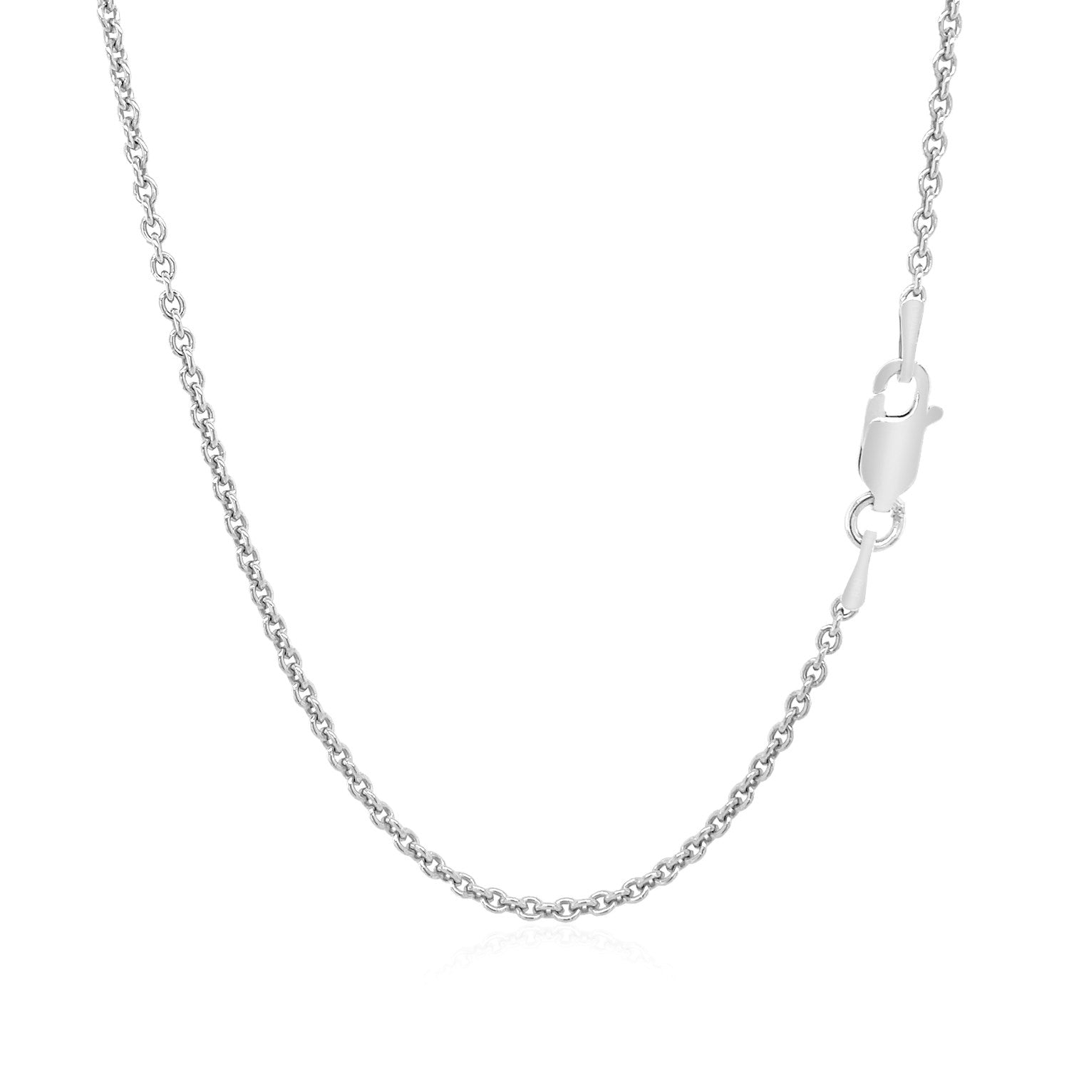 Sterling Silver Rhodium Plated Round Cable Chain (1.80 mm) - GreatSpace Discounts