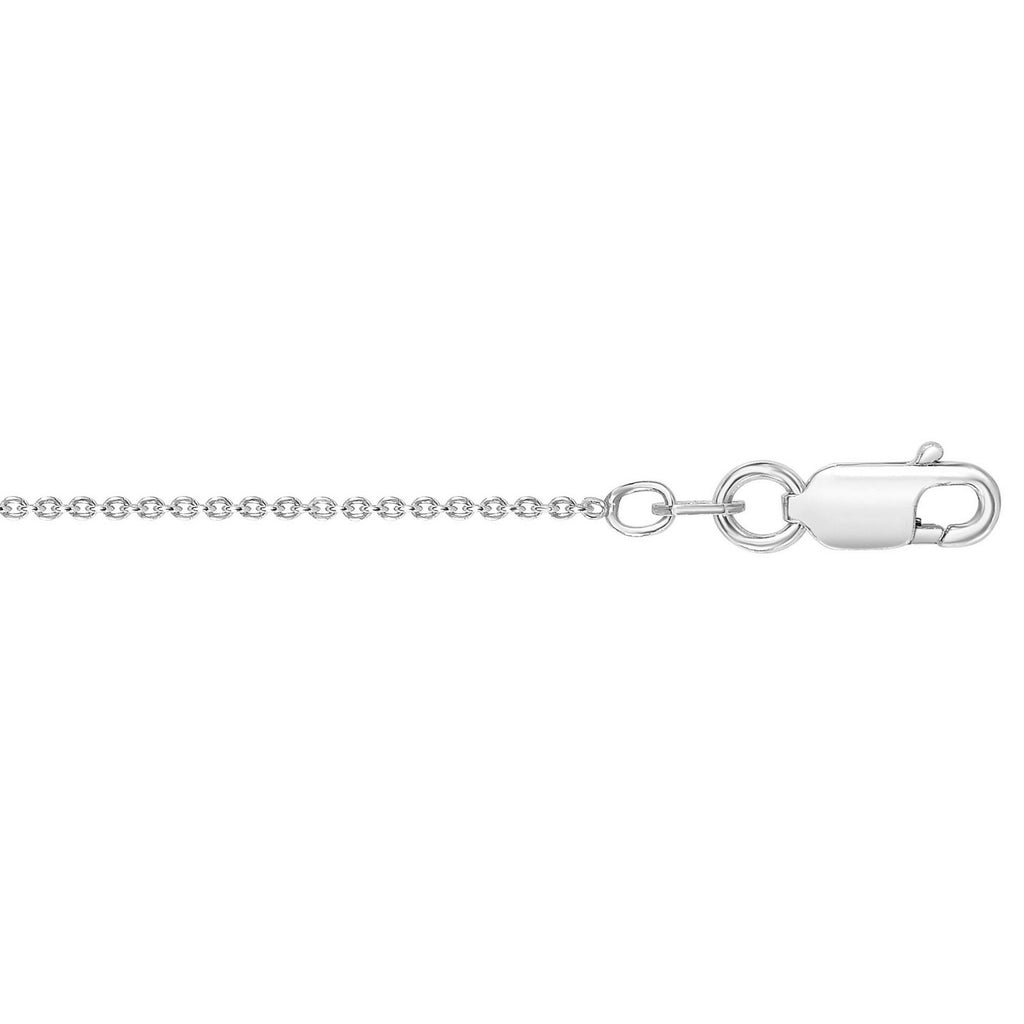 Sterling Silver Rhodium Plated Round Cable Chain (1.80 mm) - GreatSpace Discounts