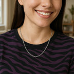 Sterling Silver Rhodium Plated Round Cable Chain (1.80 mm) - GreatSpace Discounts