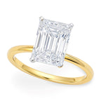 5 Carat Radiant Lab Grown IGI G/VS1 Diamond Solitaire Ring in 10K Yellow Gold - GreatSpace Discounts