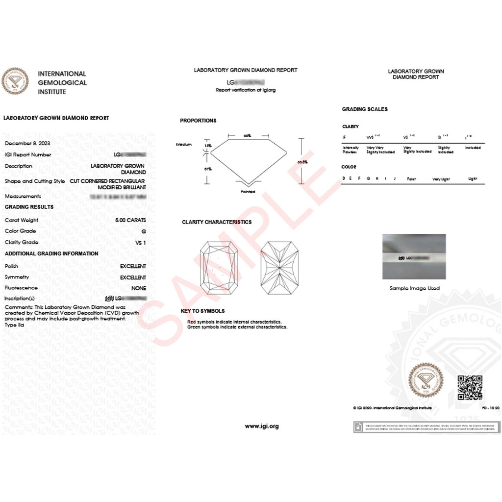 5 Carat Radiant Lab Grown IGI G/VS1 Diamond Solitaire Ring in 10K Yellow Gold - GreatSpace Discounts
