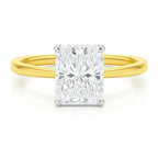 5 Carat Radiant Lab Grown IGI G/VS1 Diamond Solitaire Ring in 10K Yellow Gold - GreatSpace Discounts