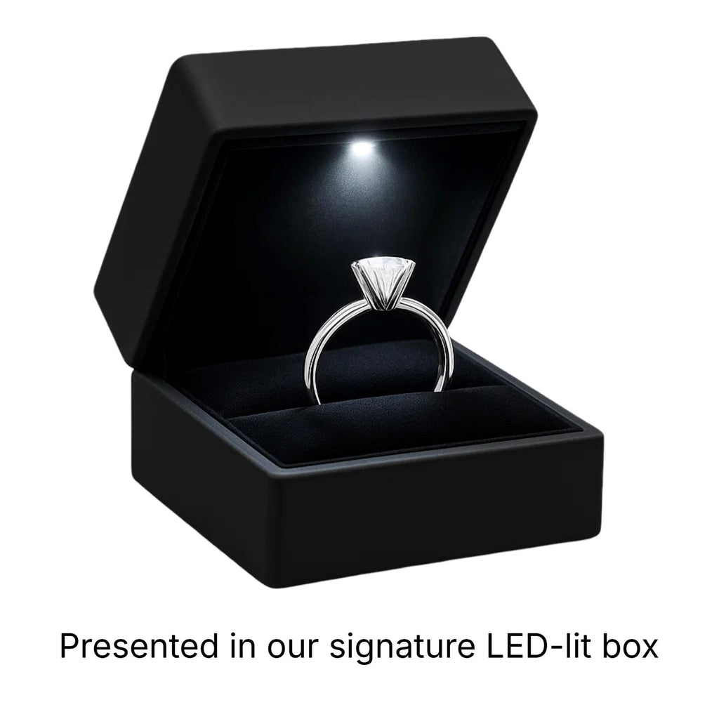 3 Carat Princess Lab Grown IGI G/VS1 Diamond Solitaire Ring in 10K White Gold - GreatSpace Discounts