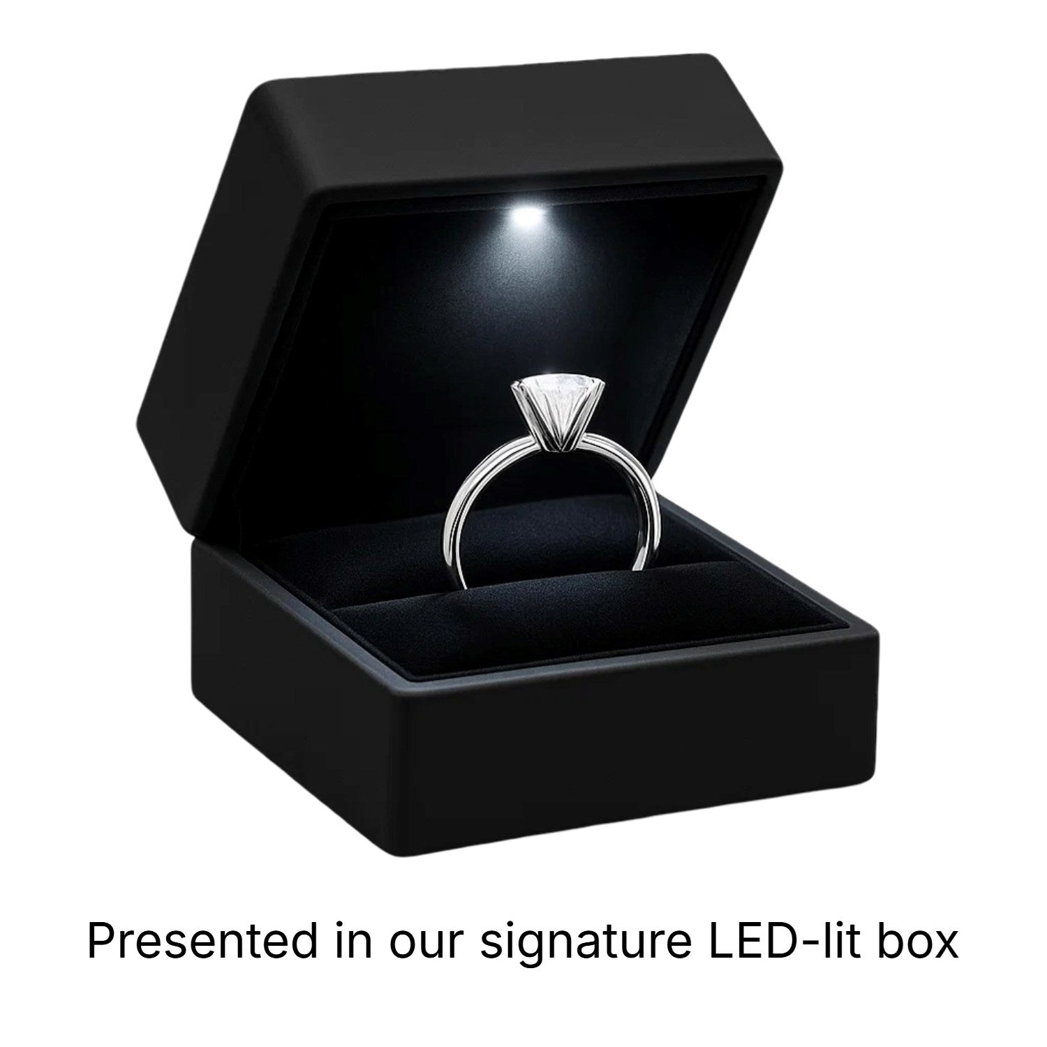 3 Carat Princess Lab Grown IGI G/VS1 Diamond Solitaire Ring in 10K White Gold - GreatSpace Discounts