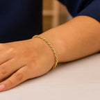 Lite Rope Chain Bracelet in 10k Yellow Gold  (2.50 mm) - GreatSpace Discounts